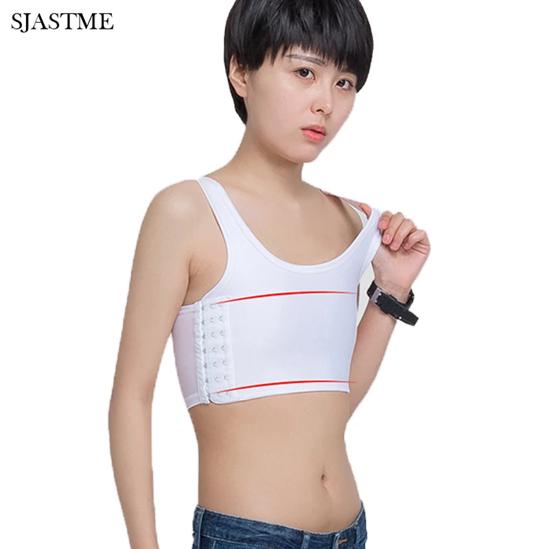 Chest Binder Les Lesbian Casual Breathable Buckle Short Chest Breast Binder Tank Vest Tops S-5XL Binders Bra Intimates breast binder