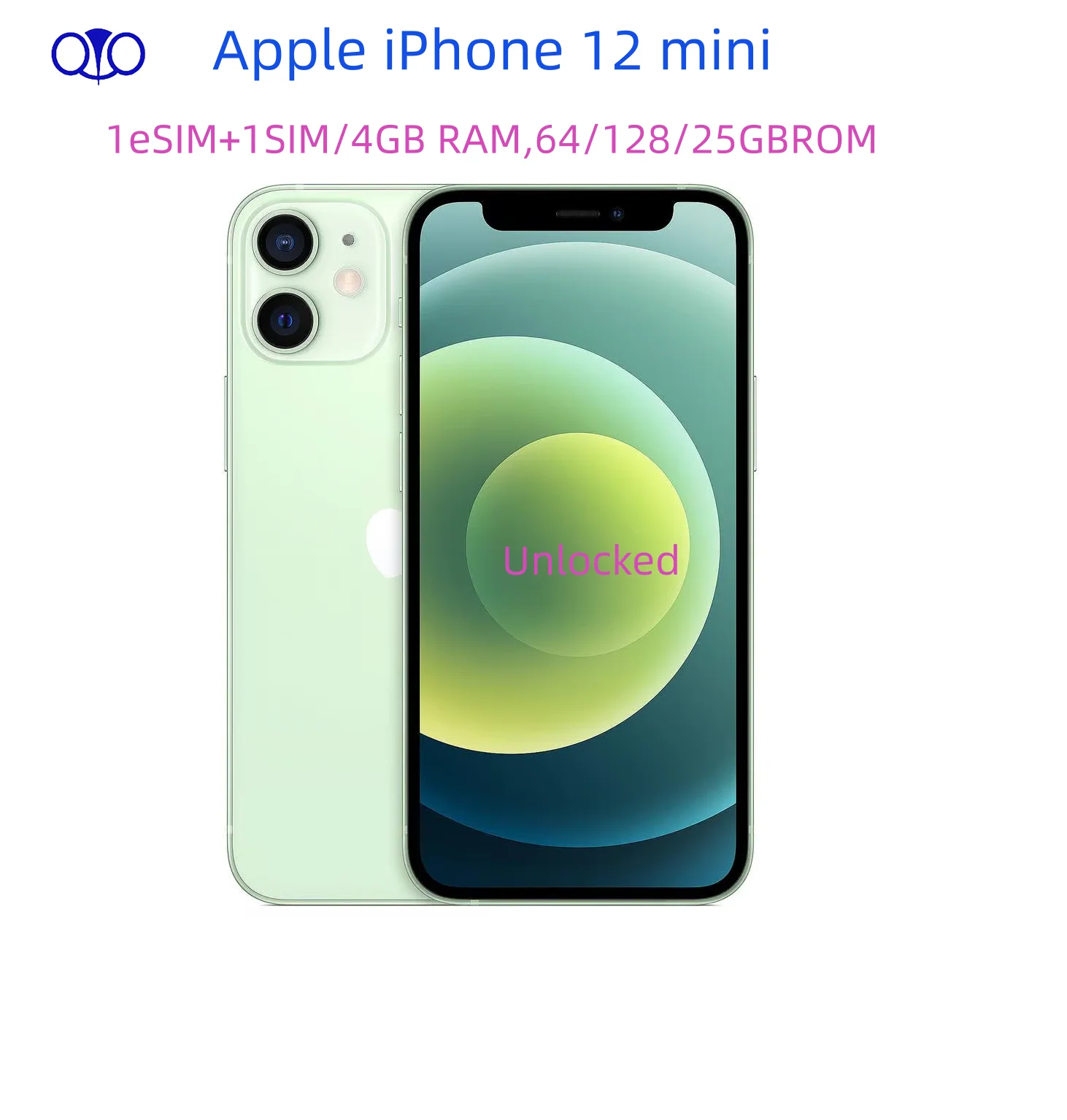 Unlocked Original Apple iPhone 12 Mini 64GB 128GB 256GB ROM 4GB 5.4" Face ID NFC 5G Mobile Phone 98% New
