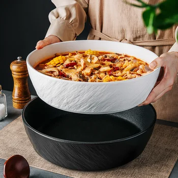 세라믹 그릇 절인 양배추 생선 큰 그릇, 대형 가정용 수프 그릇, 수프 냄비, 건조 냄비, 스페셜 분지, 찐돼지고기 조각