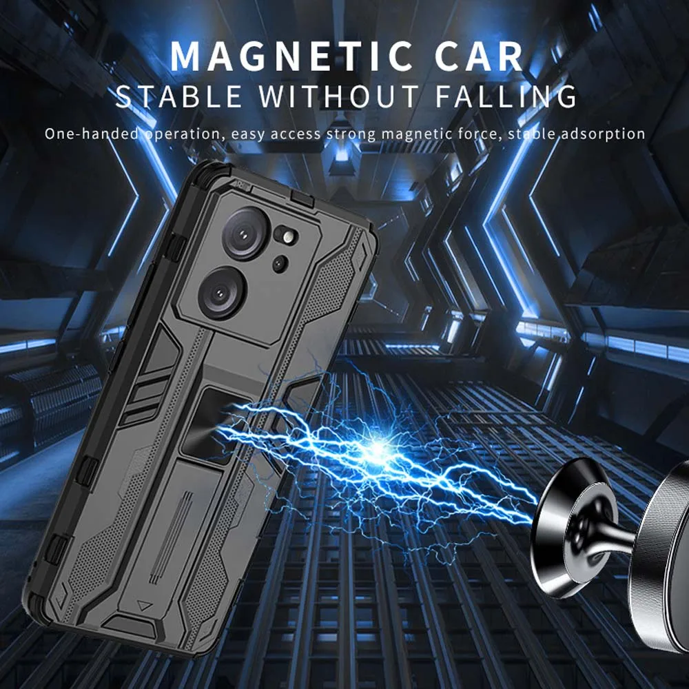 Premium Shockproof Armor Case with Magnetic Ring Stand - Enhanced Protection Phone Cover