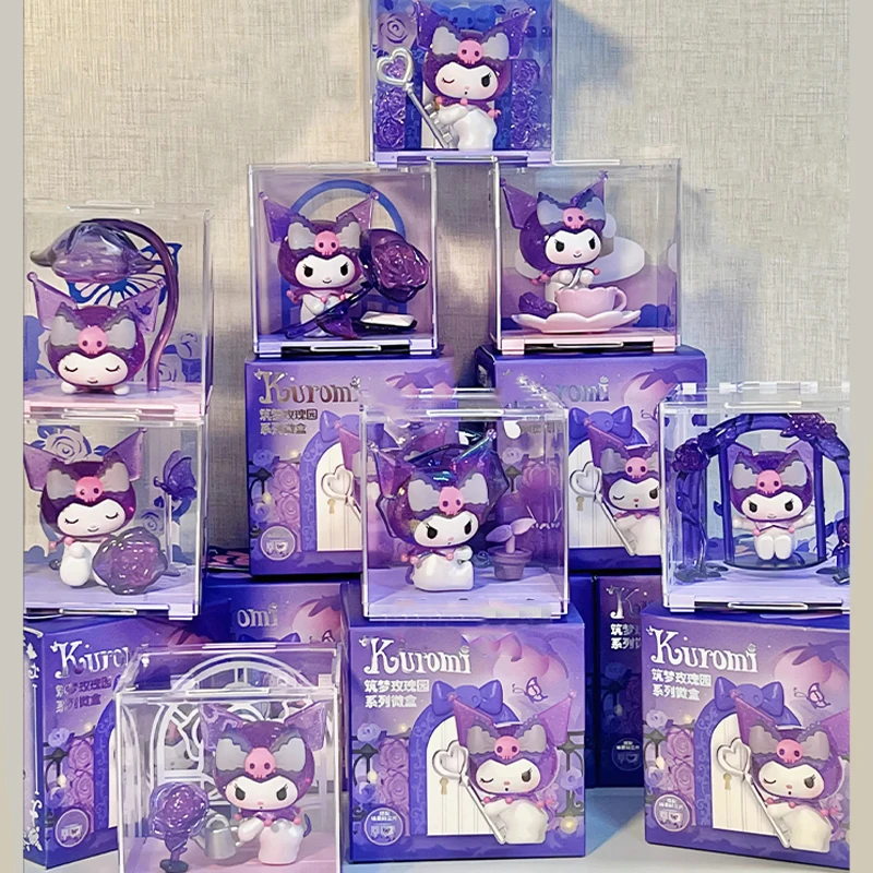 

Kuromi глухая коробка Sanrio, серия Dream Rose Garden, микро коробка, настольные украшения, детские игрушки, анимация, модные подарки на день рождения