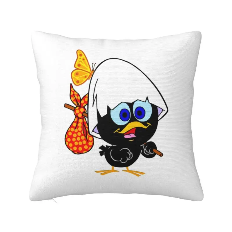 

Calimero Black Chiken Nordic Throw Pillow Cover Decoracion Salon Case Cartoon Comic Chair Cushion