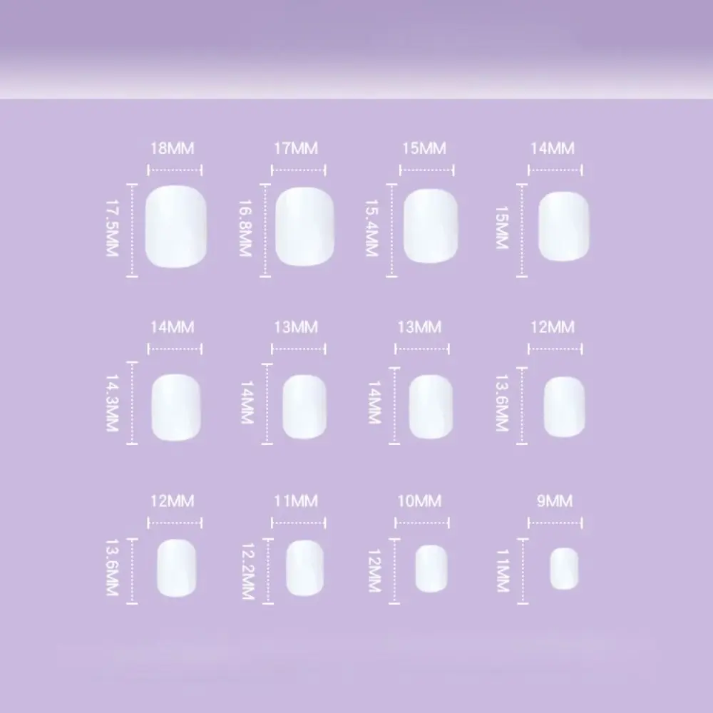 24pcs Manicure DIY Fake Nials False Nails French Short Square Pink Glitter Gold Edge