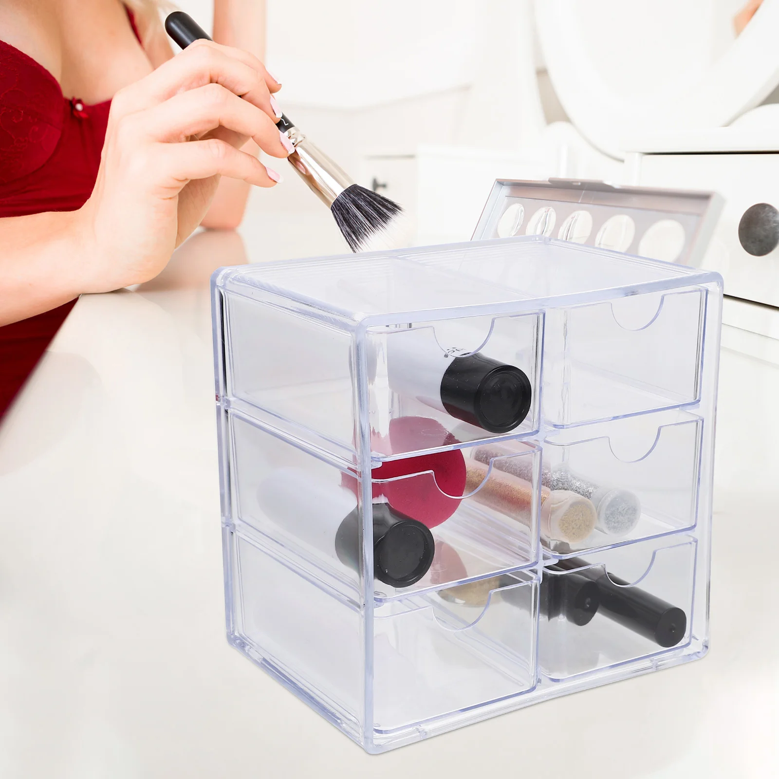 

Box Makeup Organizer Skincare Box Lipstick Holder Jewelry Drawers