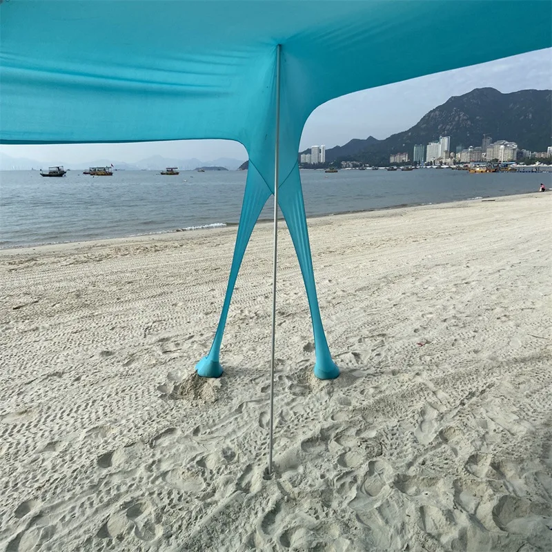 Strand Sun Shelter Tragbare Familie Zelt Outdoor Party Winddicht Anti-Uv  Camping Markise Großen Bereich Leichte Sonne Sonnensegel