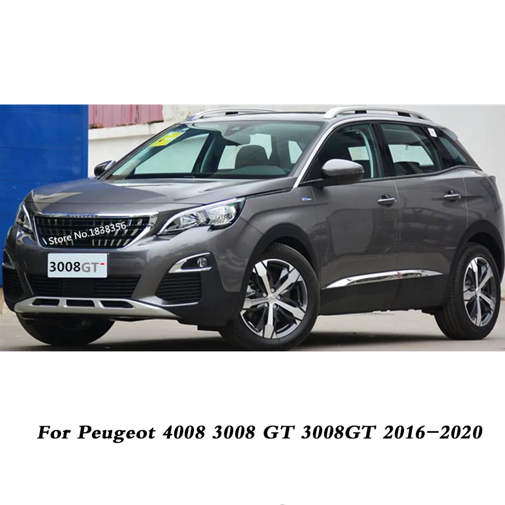For Peugeot 3008 GT 3008GT 4008 Car Stainless Steel Garnish Pillar Window Middle Strip Trim Frame Lamp