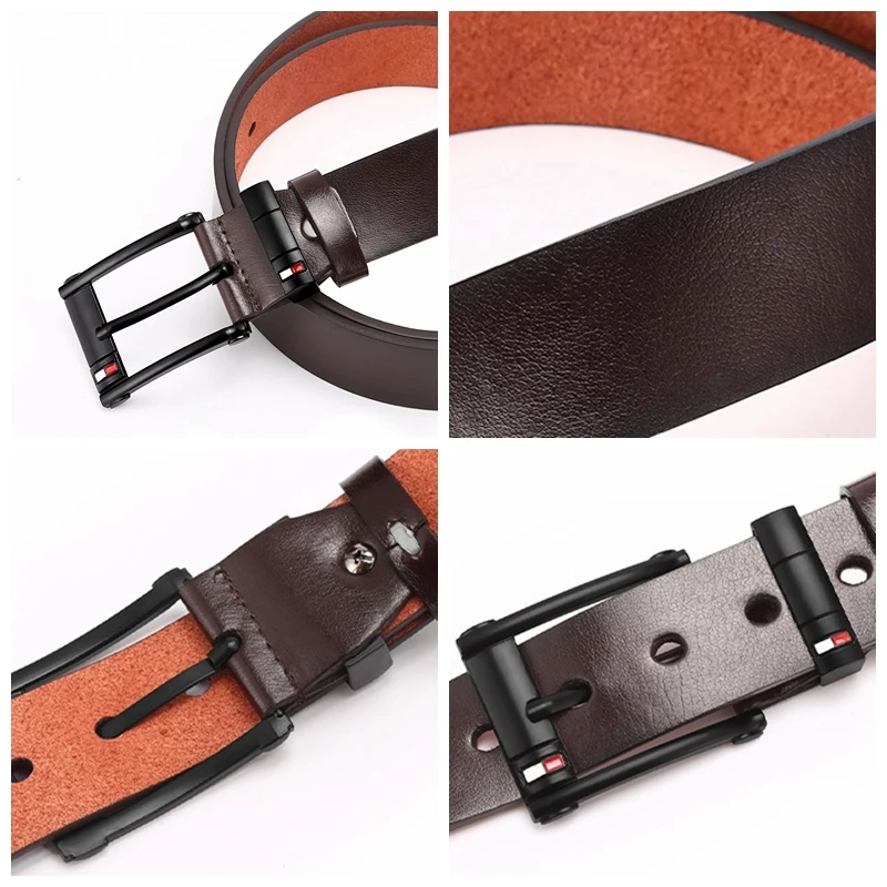 VOOTHOST 3,5CM Wysokiej Jakości Skórzany Pasek Męski Casualowy Klamra Ze Stopu Biznesowy Męski Pasek Do Jeansów Paski Kowbojskie VB222_voghion.com