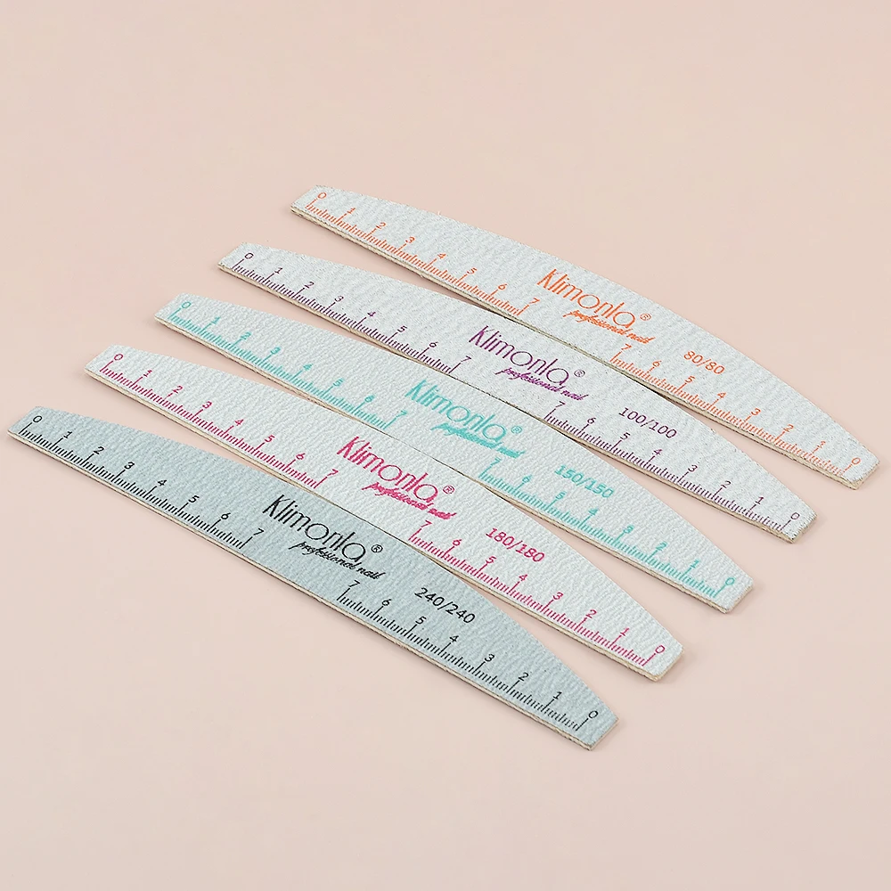 10Pcs Half Moon Wooden Nail Files