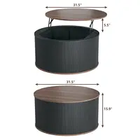 Round Coffee Table with Storage, 31.5" Lift Top Coffee Table, Mid Century Modern Coffee Tables for Living Room,, Customized 2