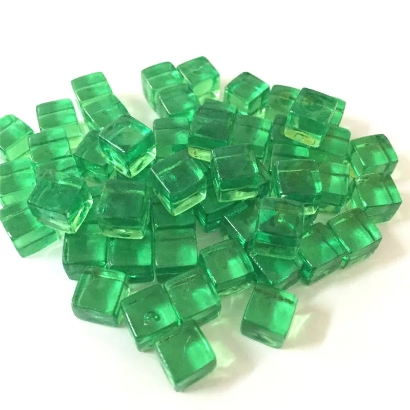 Vibrant Multicolor Crystal Dice Set - 50 Piece Collection