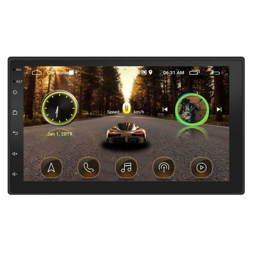

9218S 7-inch HD Car Bluetooth Mp5 Player Car An GPS Navigation Integrated Machine WiFi USB Radio Head Unit Driving Speed Display