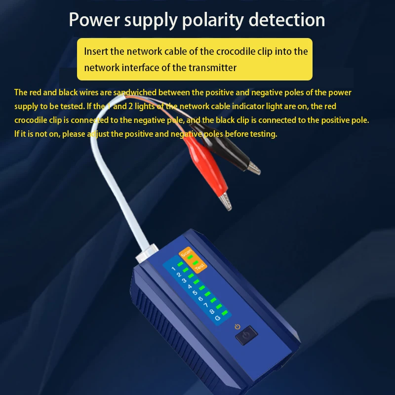 Anti-interference Network Cabo Tester Linha Finder Pesquisa Multi Cabo Poe Switch Ethernet Lan Network Cabo Tester Wire Tracker - Imagem 3