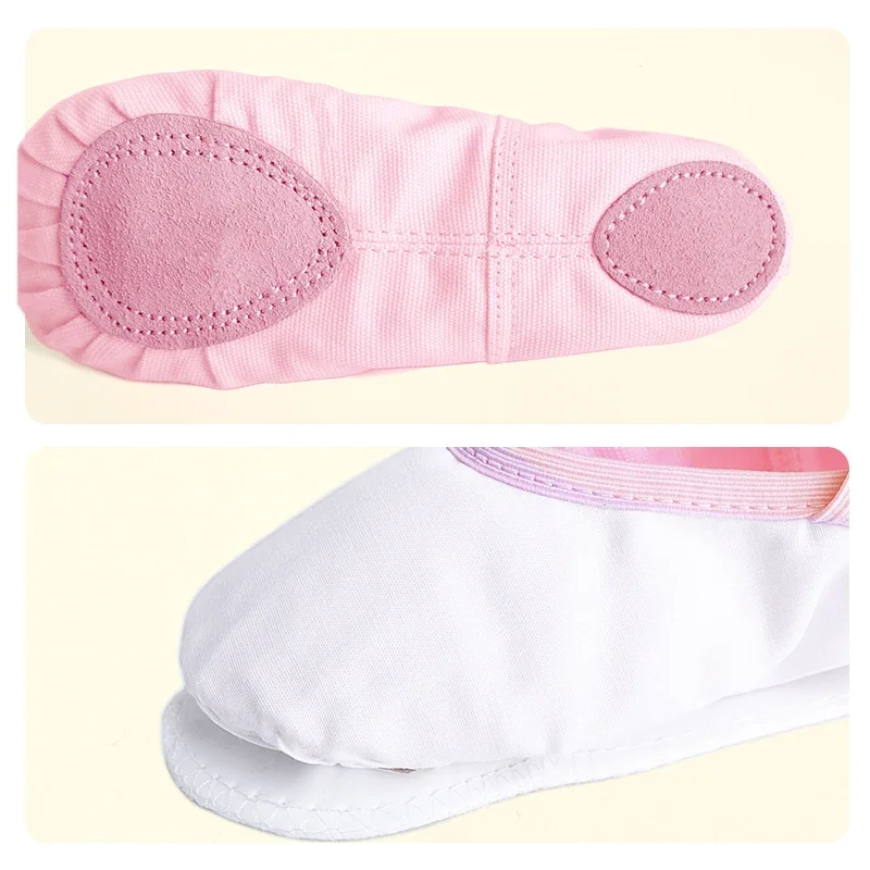 Dance Shoes Girls Women Ballet Slippers Ballet Dance Shoes Adult Gymnastics Training Shoes Canvas Soft Sole