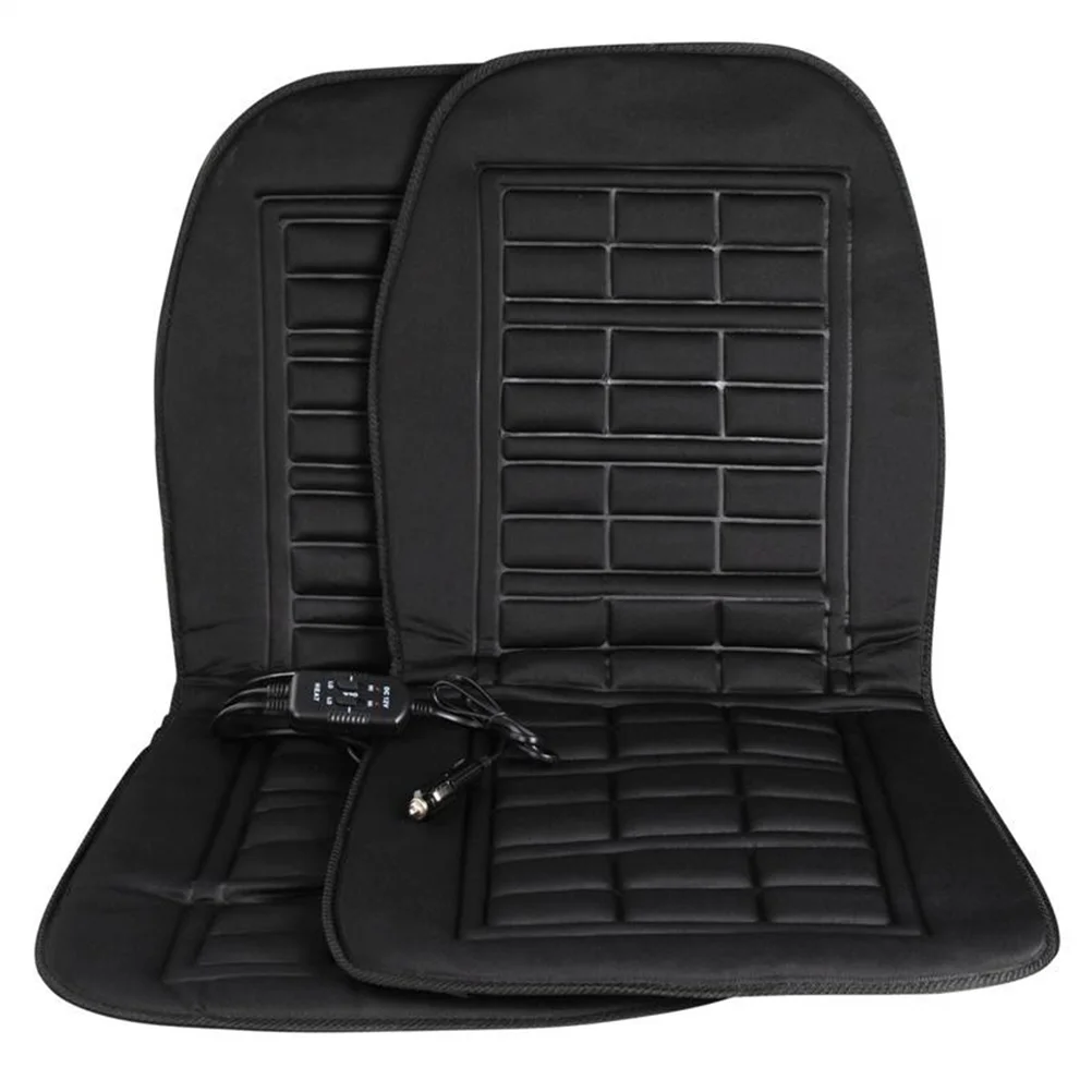 

Heated Car Seat Cushion Temperature Control Heated Pad Cushion Cover Car Seat Warmer(Black) A20