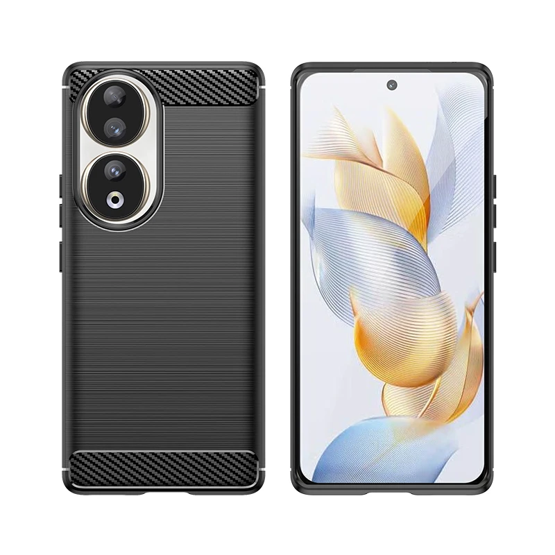 Per Honor 90 Case Honor 90 Pro 90 Lite Cover Custodia Antiscivolo Custodia Protettiva In Silicone Antiurto Tpu Cover Nera Honor 90