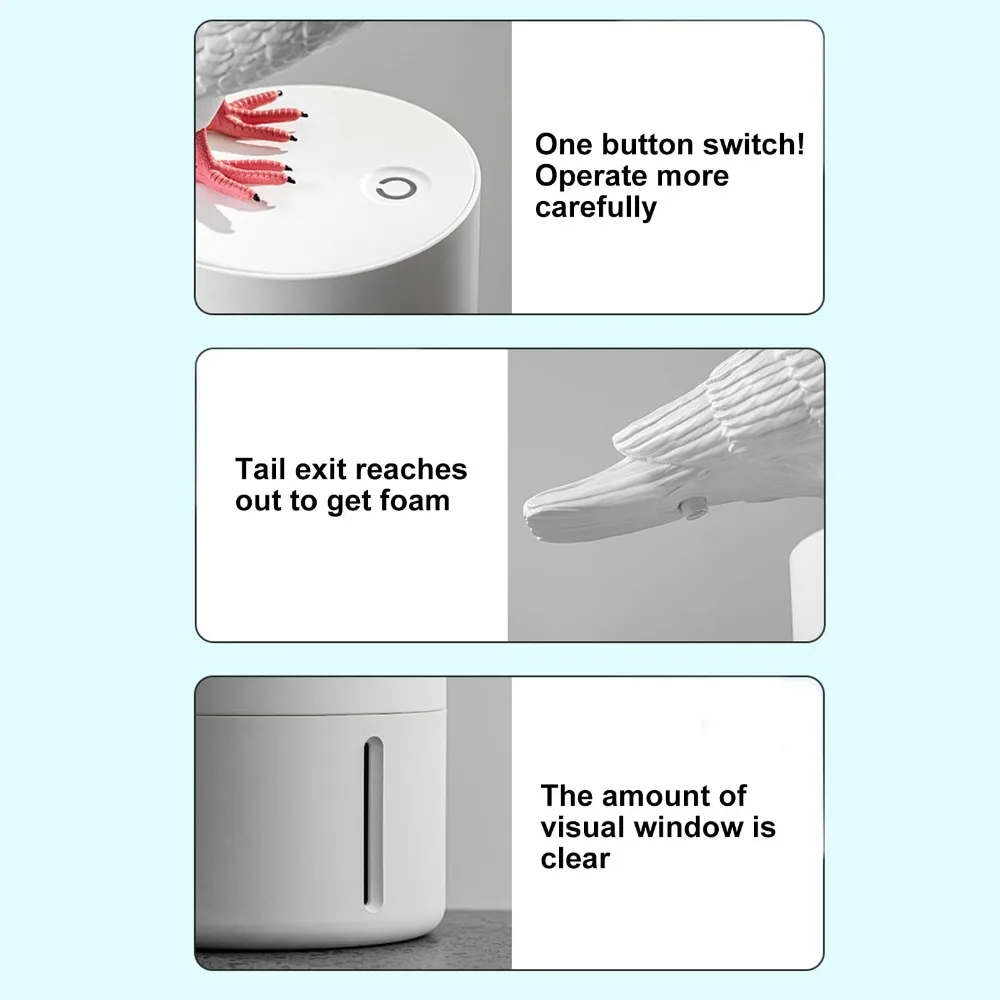 Automatic Induction Pigeon Soap Dispenser Multi-function Touchless Sensing Bird Soap Dispenser For Home Washroom Hygienic 4