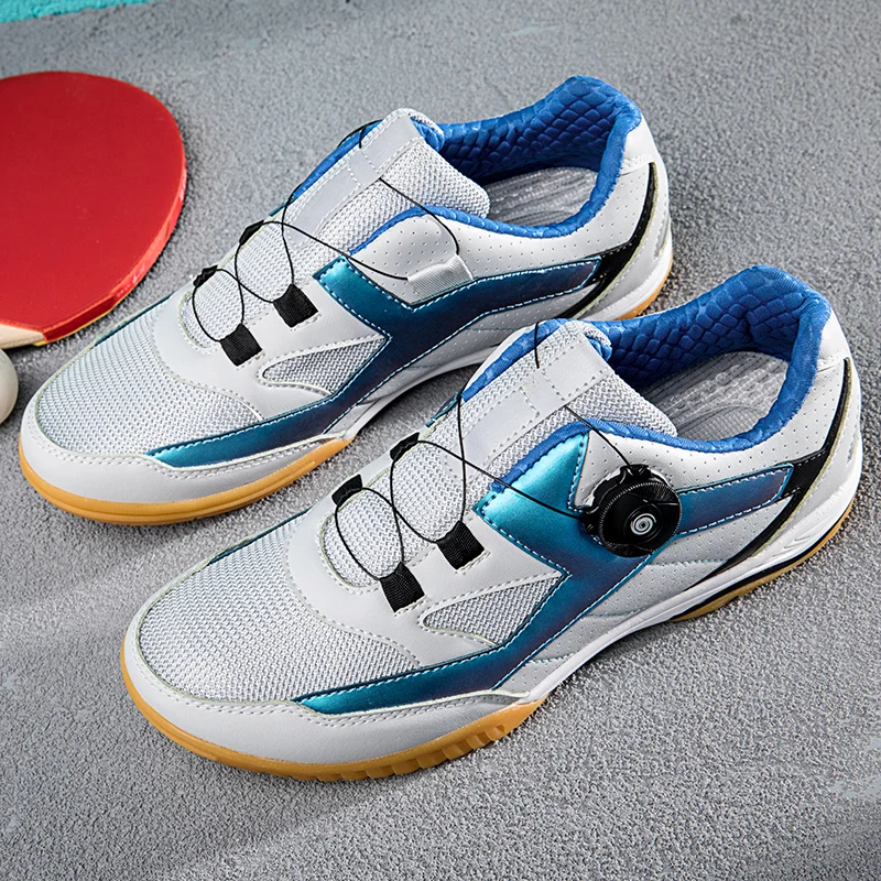 Professional Table Tennis Shoes for Men Breathable Women Quick Lacing Volleyball Training Sneakers Kids Badminton Tennis Shoes