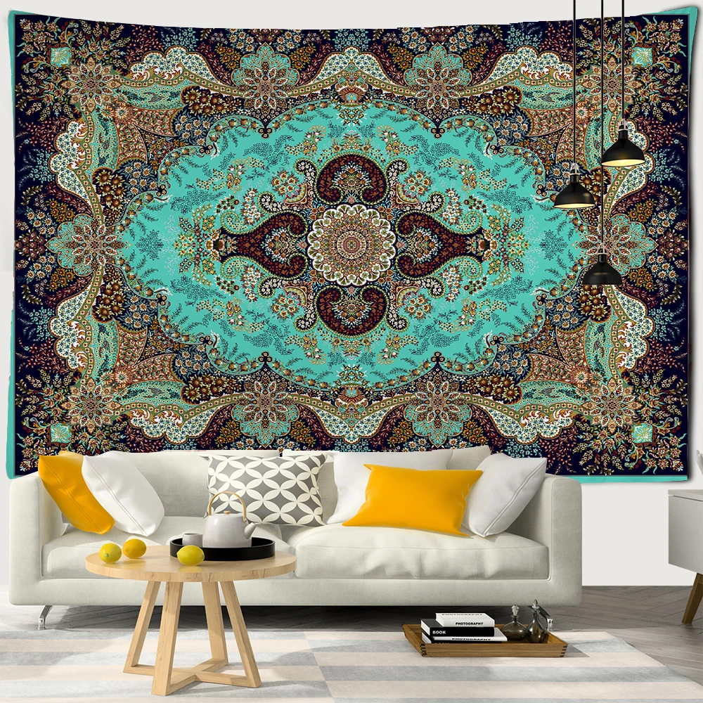 

Retro Mandala Tapestry Wall Hanging Bohemian Style Psychedelic Witchcraft Tapiz Hippie Bedroom Wall Blanket Home Decor