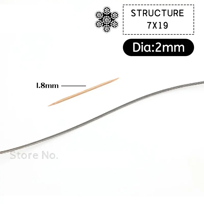 Premium 10M Flexible Stainless Steel Fishing & Lifting Wire Rope Cable