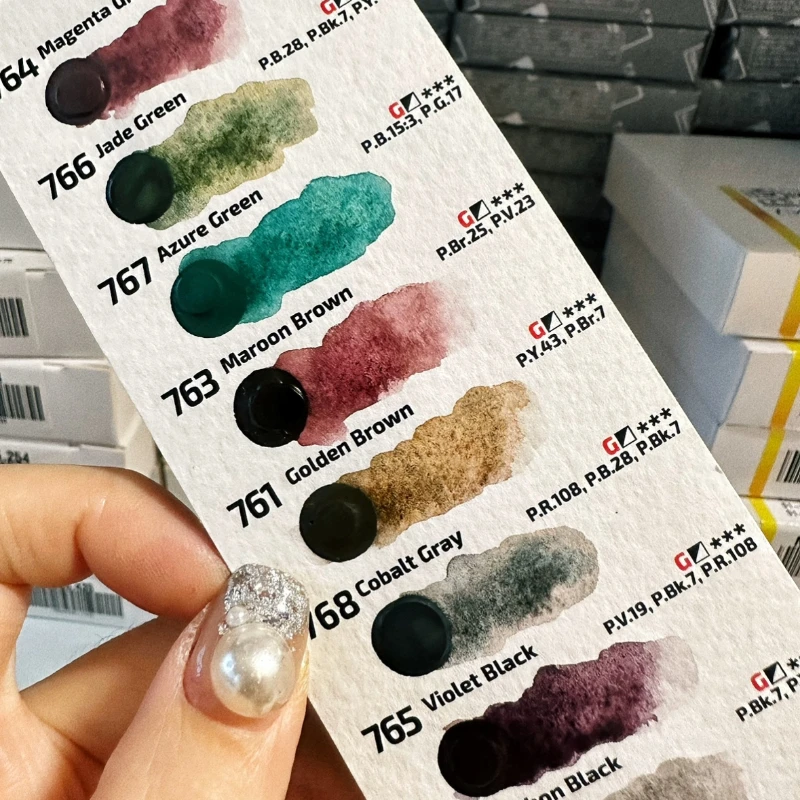 ROSA's New 10-color Precipitation Watercolor 2.5ML/color Solid Master Watercolor Pigment Student Artist Painting Supplies 5