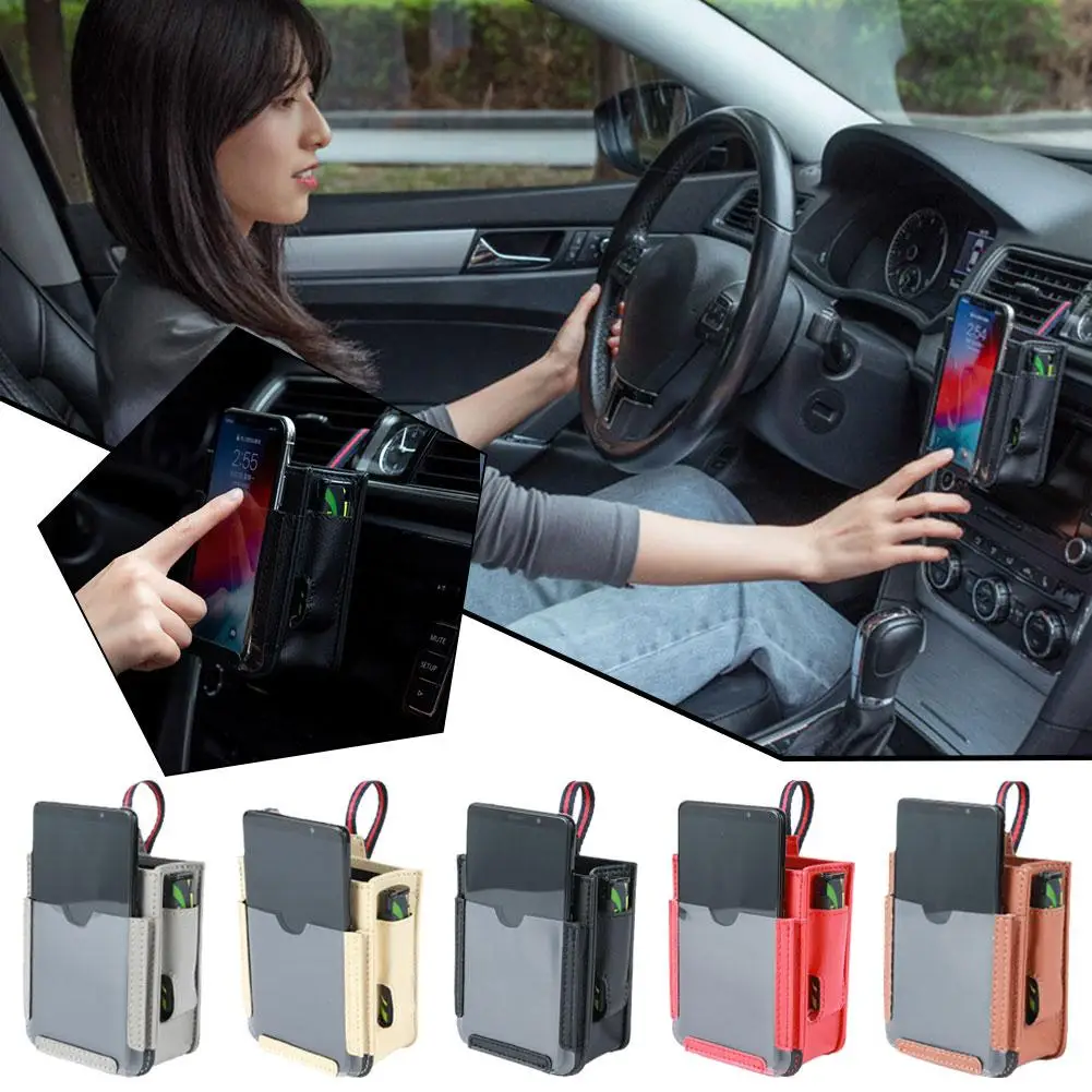 

Карман для автомобильного воздушного выпускного отверстия, многофункциональный Женский чехол, интерьерная сумка для автомобиля, аксессуары для хранения, аксессуары для автомобиля U5J4