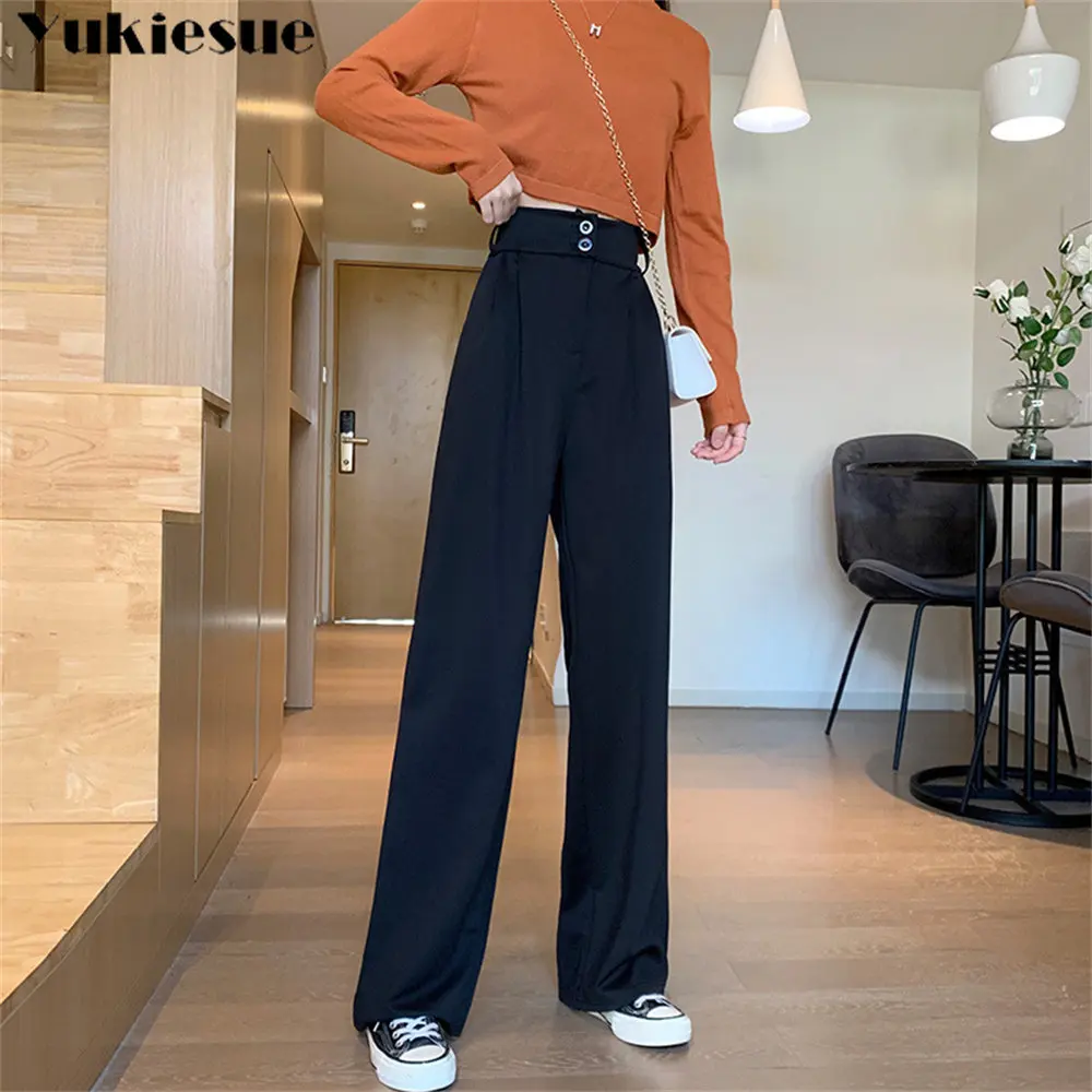 Korean Style High Waist Anime Print Baggy Pants With Wide Leg Belt Harajuku  Fashion Womens Elasticated Waist Trousers For Women 201119 From Dou04,  $14.44 | DHgate.Com