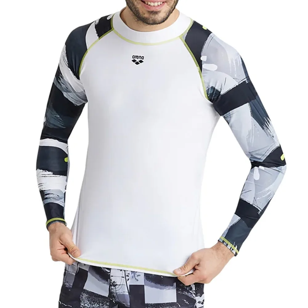 

Летняя мужская футболка для серфинга, одежда для тренажерного зала, купальник с длинным рукавом, плавательный костюм, женские топы, одежда для плавания с УФ-защитой, костюмы для серфинга и дайвинга