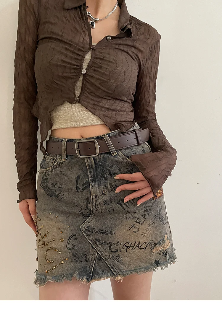Womens Decorative Wide Belt - Versatile Black Jeans Belt for Summer 2024