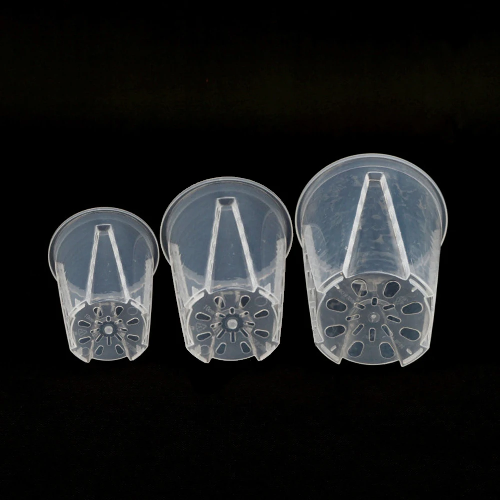 1Pc Clear Plastic Orchid Pots Breathable Orchid Planters Plant Nursery Pots For Indoor Outdoor Plants Garden Balcony Desktop Dec