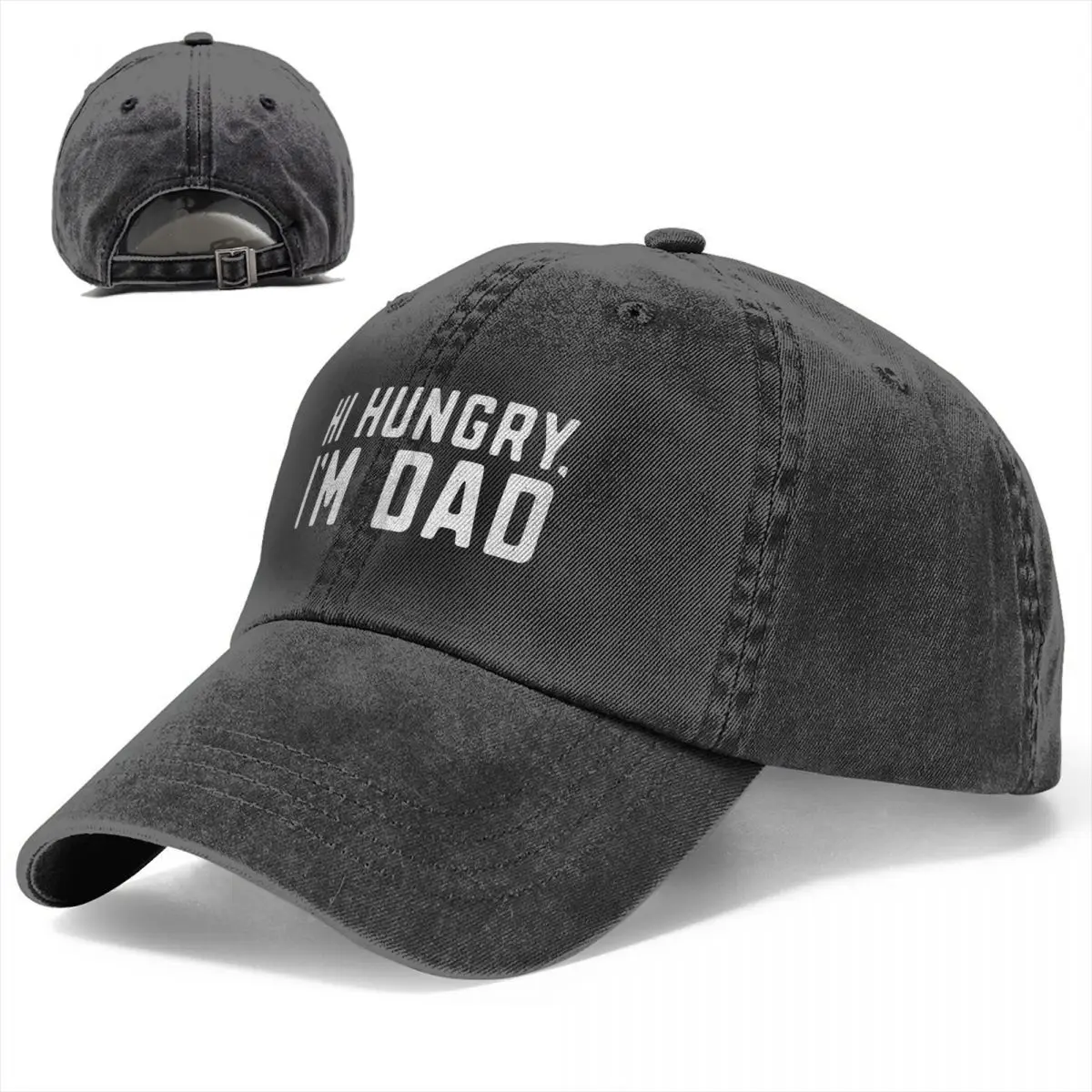 Hi Hungry Im 아빠 재밌는 아빠 농담, Hungry Pun 야구 모자, 데님 모자, 야외 조절식 카스케트, 힙합 야구 카우보이 모자