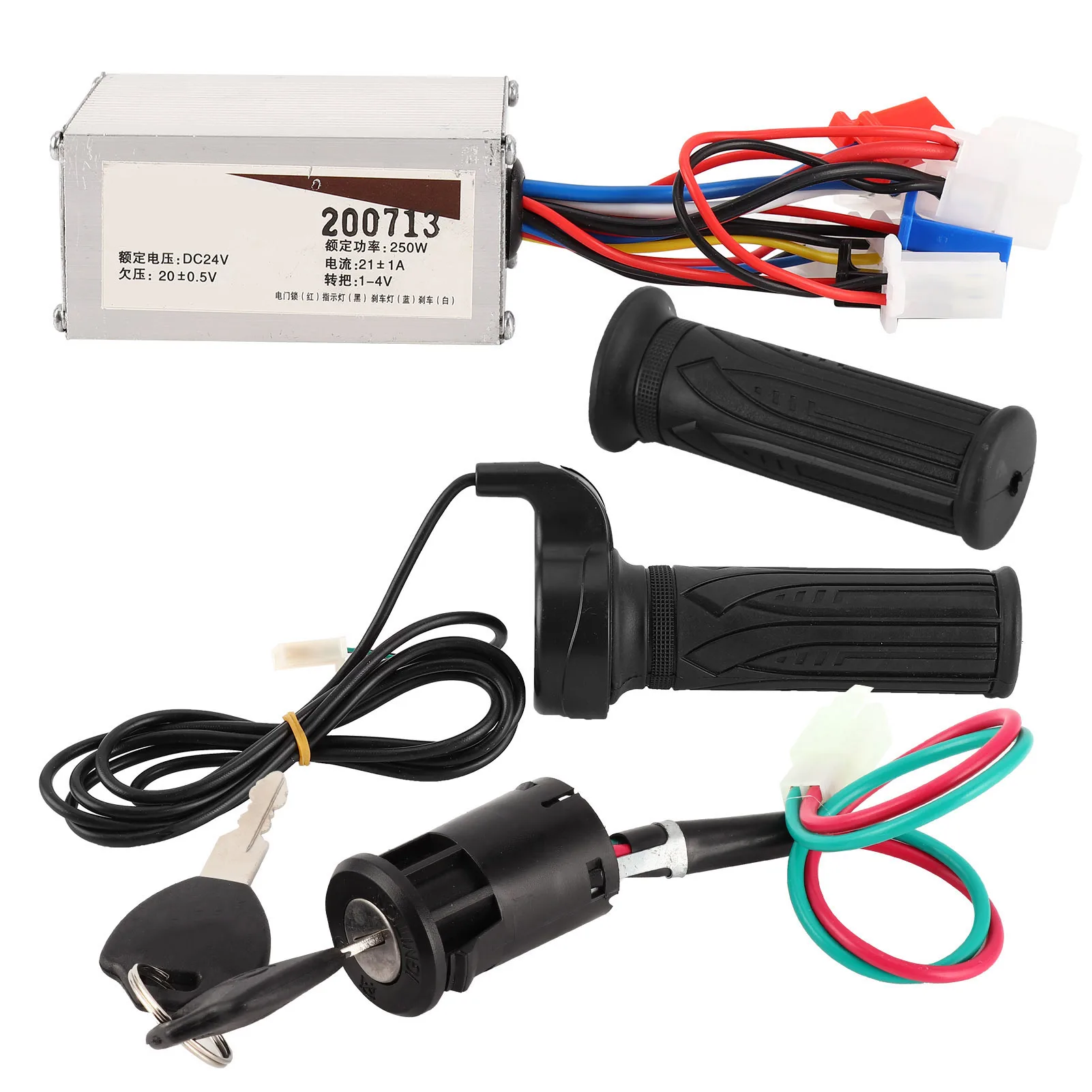 Electric Scooter Speed Controller Set 24V 250W with Throttle Twist Grip Lock