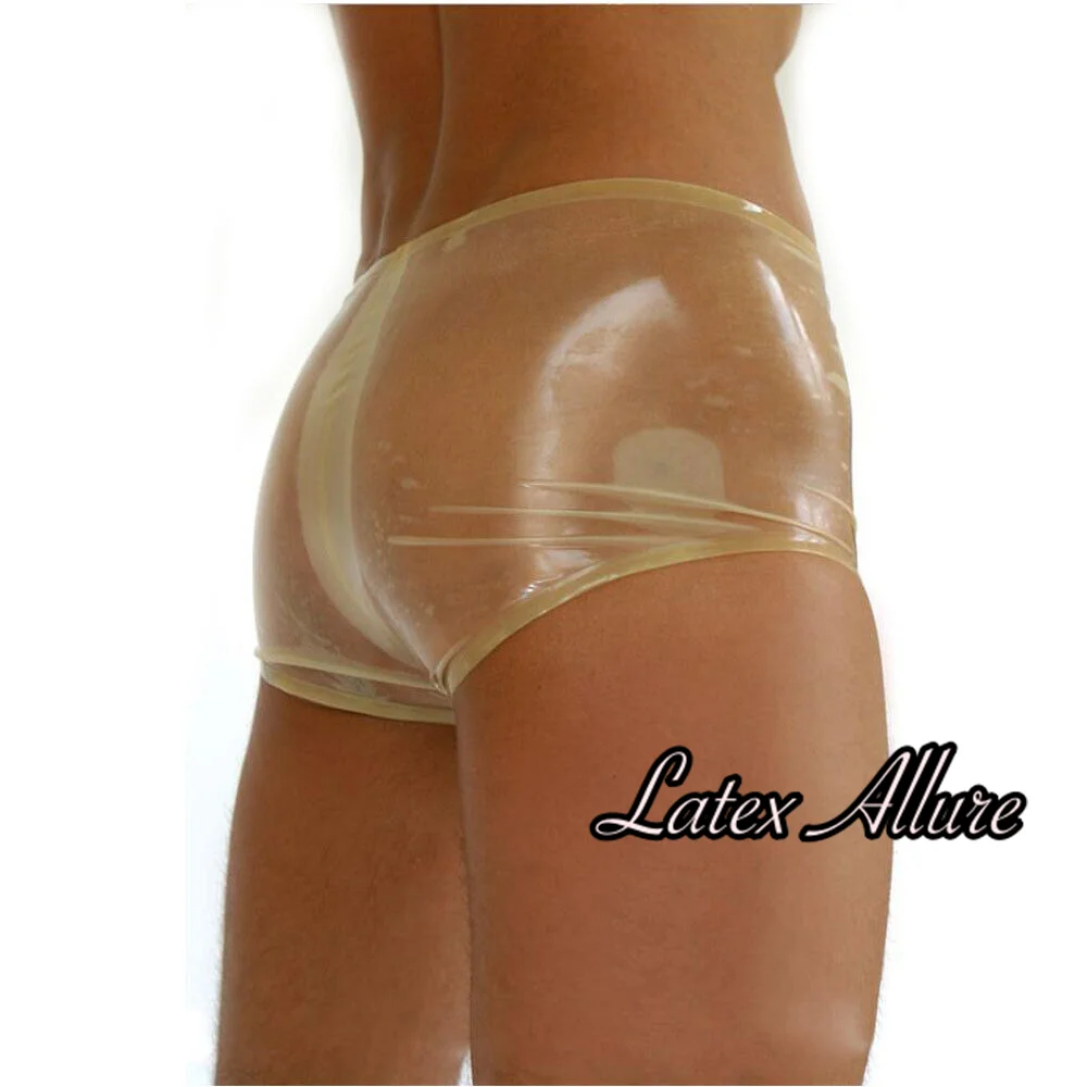 Male underwear Natural Transparent 100% Natural Latex Men's sexy Underwear Brief Rubber Gummi XS to XXXL
