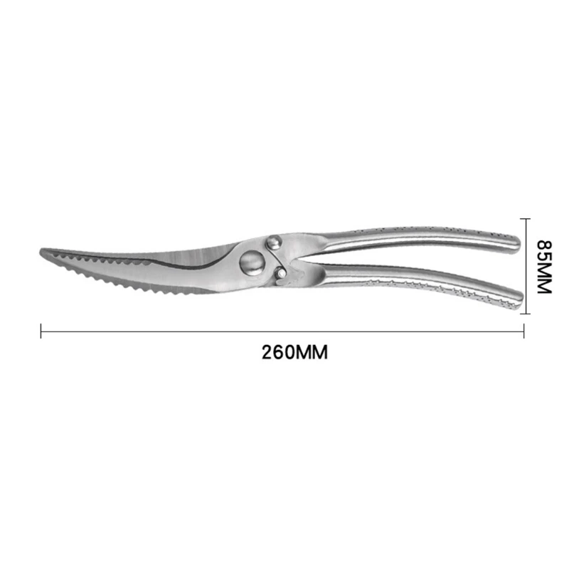 Kitchen Scissors Stainless Steel Knives Durable for Sharp Shear Cut Chicken Poul