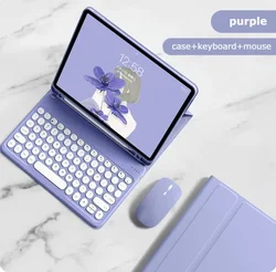 Premium Protective Keyboard Case with Magic Keyboard Functionality for Air 4 Air 5 10.9 (Purple)