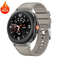 Original Connector Leather and Silicone Strap Wristband for Smartwatch - 40mm/44mm/46mm Bracelet (Official Grey)