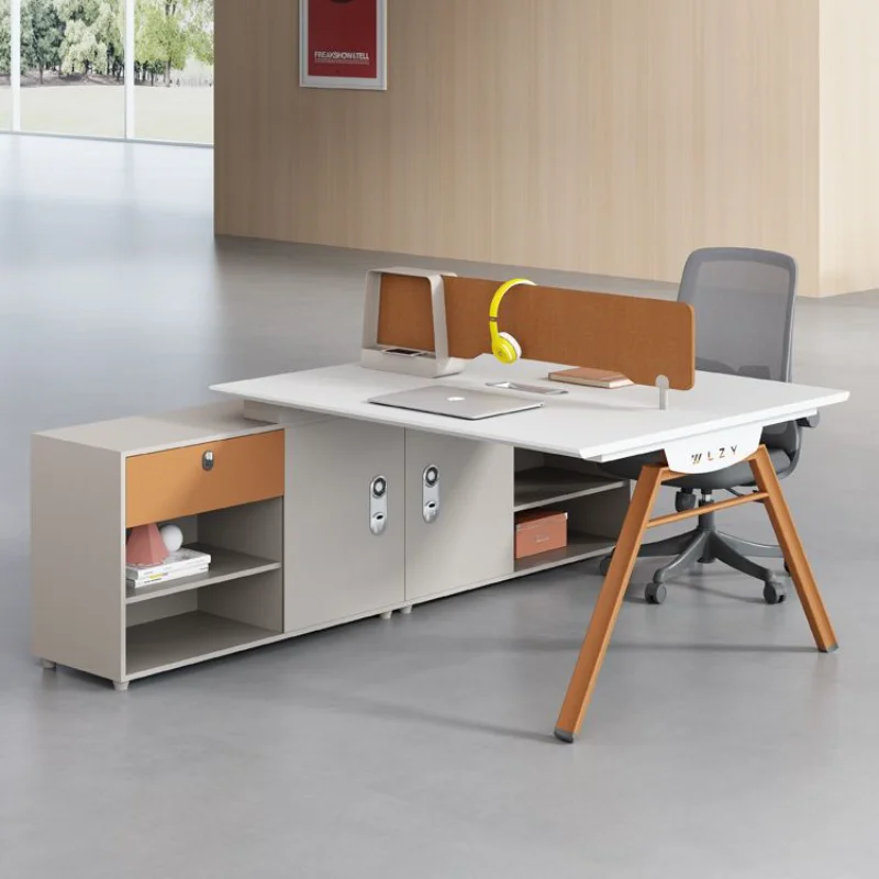 hot sale modern design partition desk 2 person office workstation partition table staff privacy table partition Spot Station Office Desks Single Person Design Finance Staff Double Person Office Desks Bureau Meuble Working Equipment QF50OD