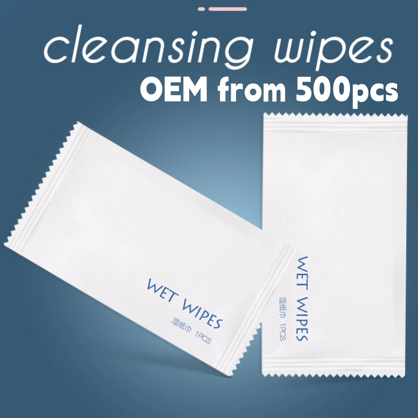 100pcs/lot Aviation wipes individually packed wet wipes disposable hands cleaning single packet