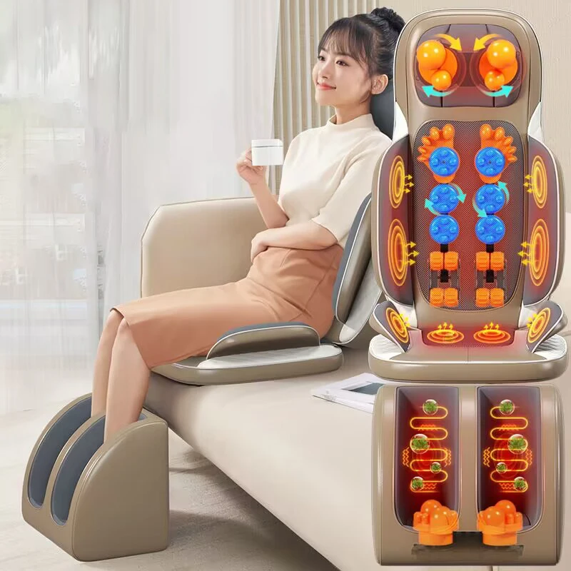 다기능 마사지 의자 홈 패드, 경추 목 허리 어깨 몸 통증 완화 마사지 쿠션, 어르신용 생일 선물 