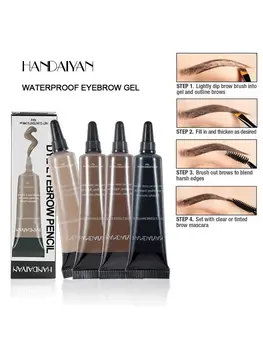 Heallor Professional Eyebrow Enhancers Cream Women Natural Liquid Dyeing Eyebrow Set Brow Tattoo Pigments Lasting Waterproof Eye - Thumbnail 8