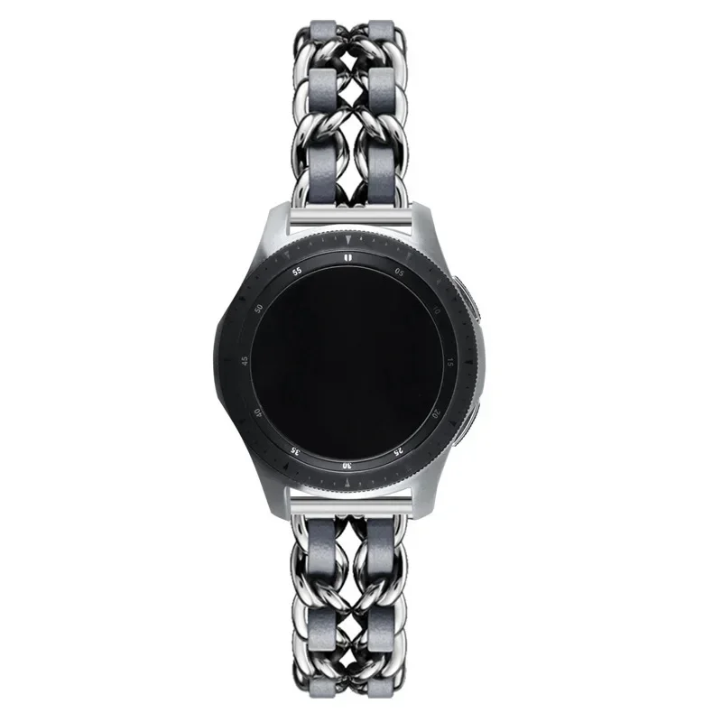 Luxurious Leather and Metal Watch Bracelet - 20mm/22mm Band