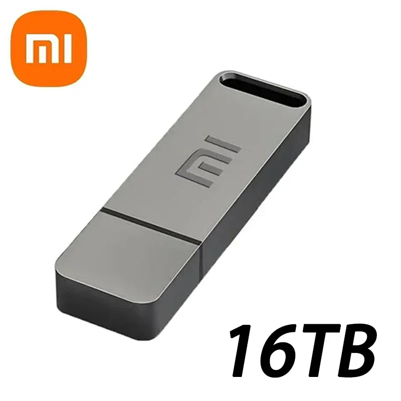 Flash drive Xiaomi 16TB USB 3.2 8TB Type-C Interface Metal Real Capacity Memory Stick High Speed Pen Drive