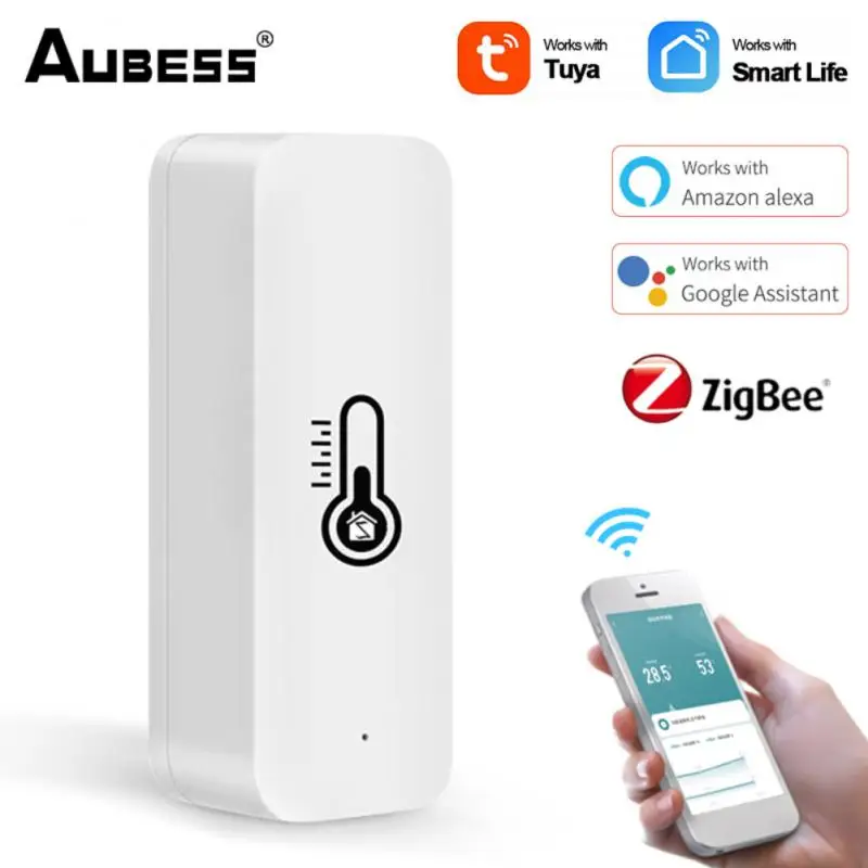 

Tuya ZigBee Temperature Humidity Sensor Indoor Hygrometer Thermometer Smart Life Control Samrt Home Work With Alexa Google Home