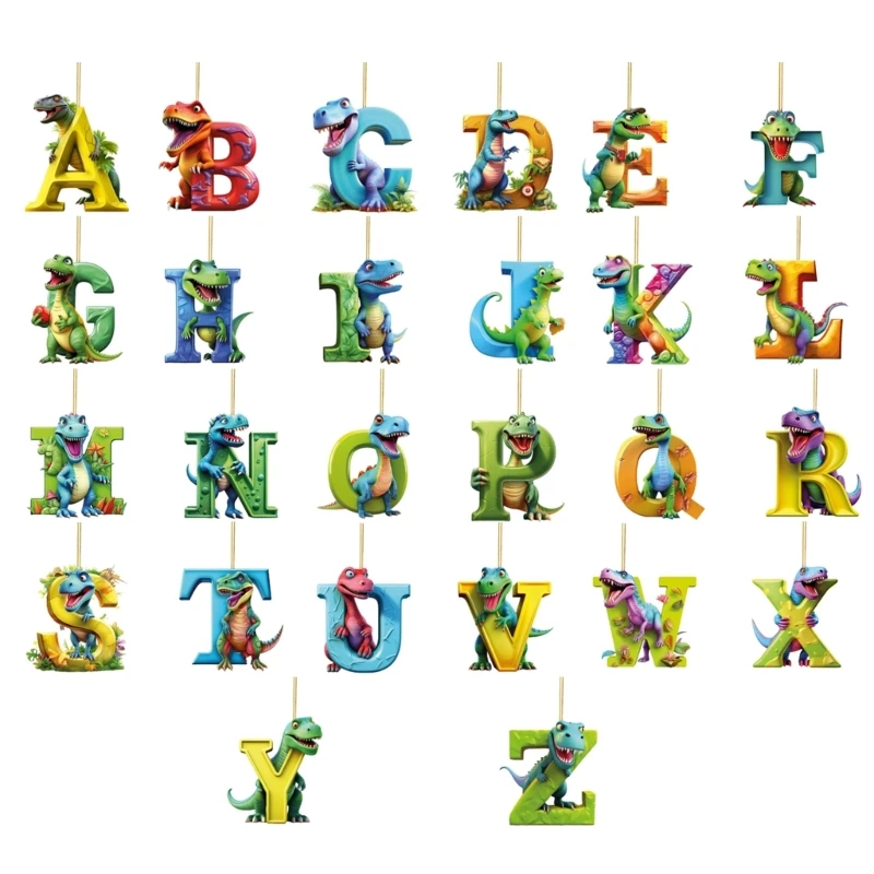 

Letter Dinosaur Acrylic Pendant 3D Christmas Tree Hanging Oranment Navidad 2024