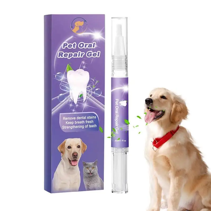 

1pc Pet Oral Repair Gel Tooth Repair Teeth Brushing Cleaner Natural Dog Toothpaste Gel Kitten Dogs Cats Pets Breath Freshener