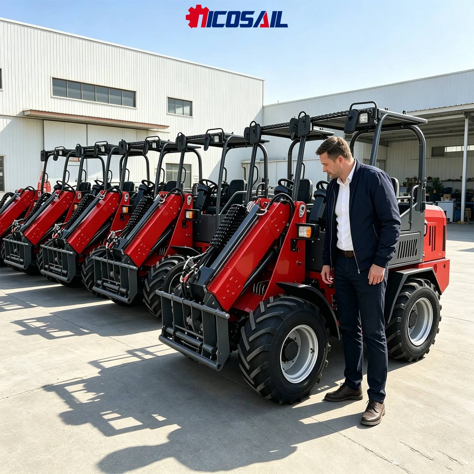 KZL918 Teleskop-Radlader 800 kg Nennlast Euro 5 Motor CE-zertifizierter Kompakt-Telehandler für Landwirtschaft, Bau und Obstbau