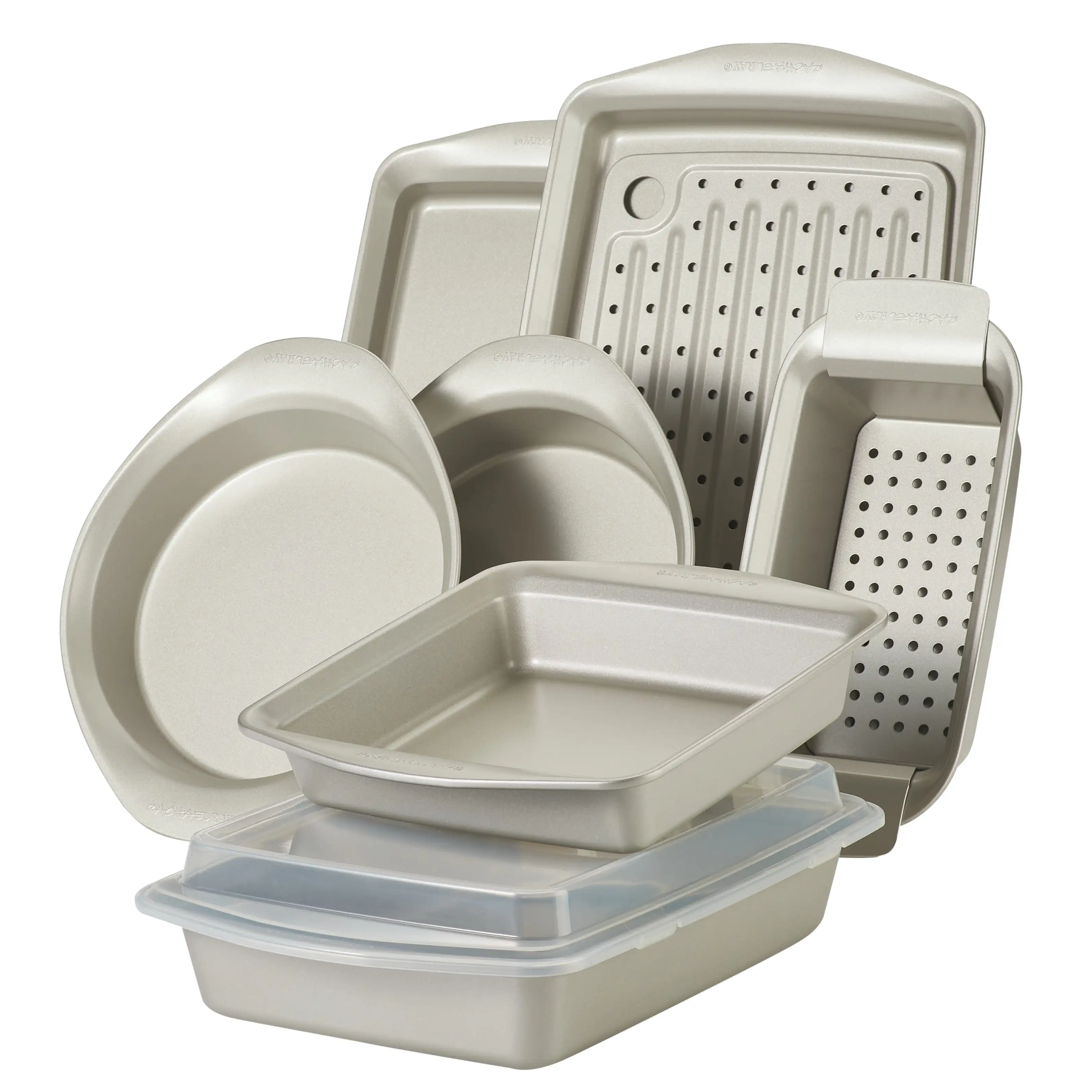 

Rachael Ray Nonstick Bakeware Set, 10-Piece, Silver