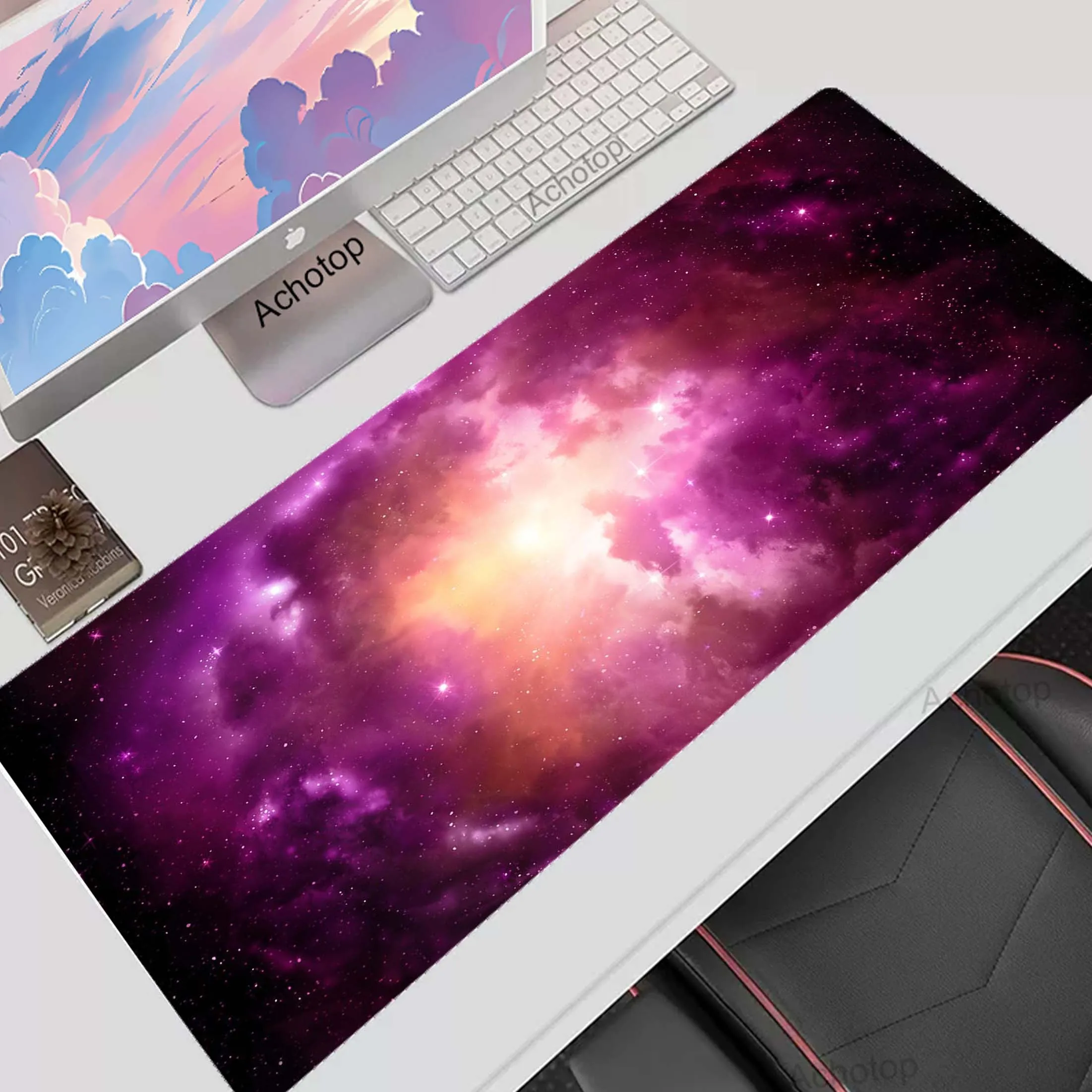

Space Large Gaming Mousepad XXL Gamer 100% Waterproof Mouse Pad Size For Office Long Table Mat Kawaii Desk For Teen For Bedroom
