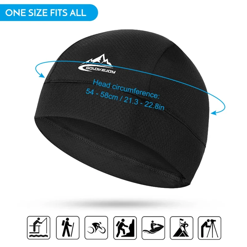 Atmungsaktive Mesh-Schnelltrocknende Anti-UV Totenkopf-Mütze Sommer Saugfähige Sport-Schweißmütze Fahrradhelm-Unterziehmütze Feuchtigkeitsableitende Kappe – Detail 15