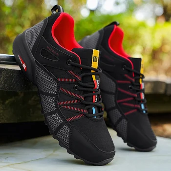 Breathable men's shoes, casual sports shoes, outdoor hiking shoes. Street walking shoes