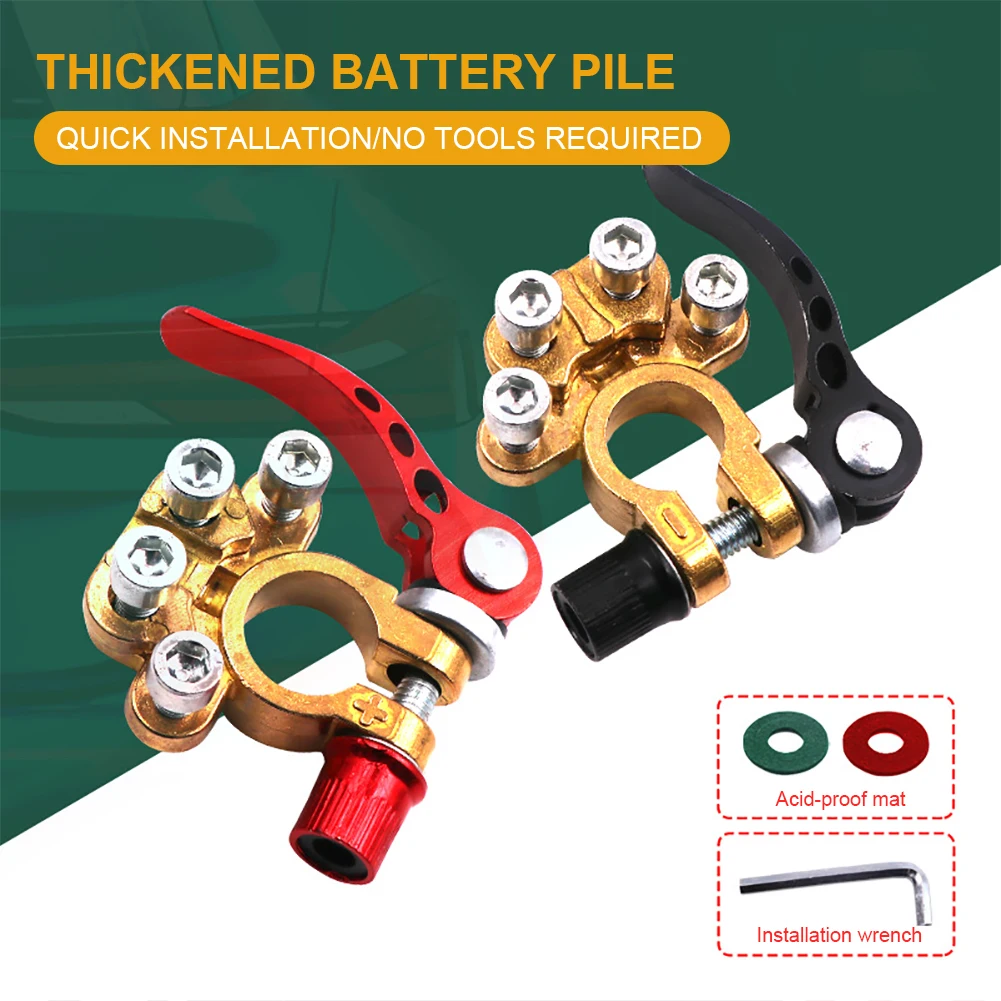Universal Battery Terminals Connectors Leak-proof Quick Release Connectors Wrench Lock Auto Accessories for Caravan Car Van